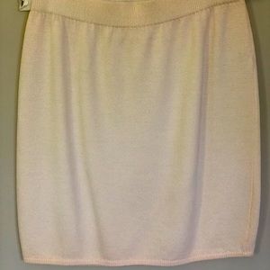St. John Basics Knit Cream Pencil Skirt Sz. 8